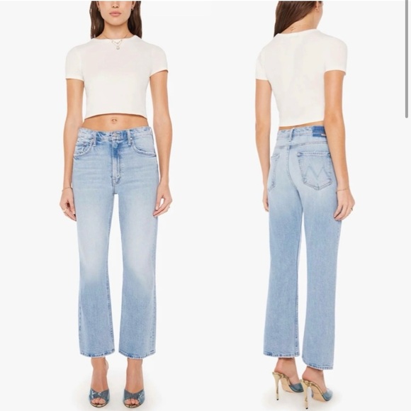MOTHER Scooter Ankle Straight Leg Jeans in Don’t Be A Square - Picture 1 of 6